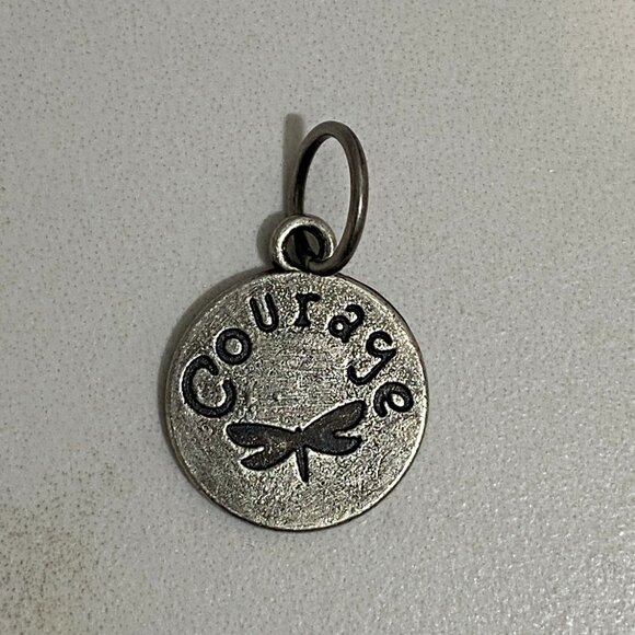 Kelly Rae Roberts silver-tone charm "courage" - Picture 1 of 5